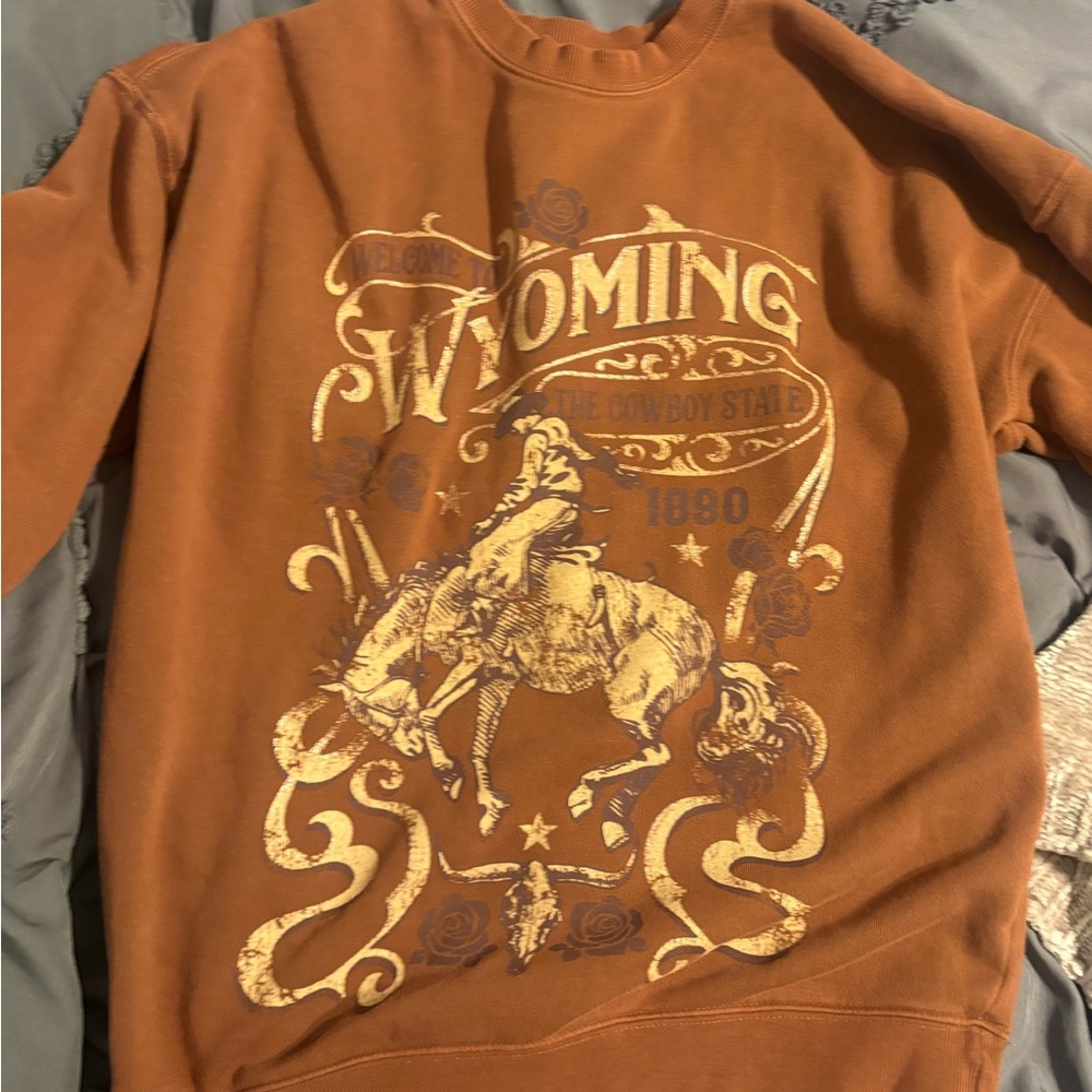 Wyoming Graphic Brown Sweater